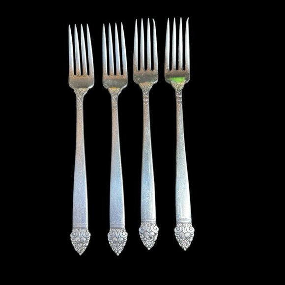 Oneida Silver-plated King Cedric Fruit pattern service for 4 and serving peace's - Picture 4 of 13